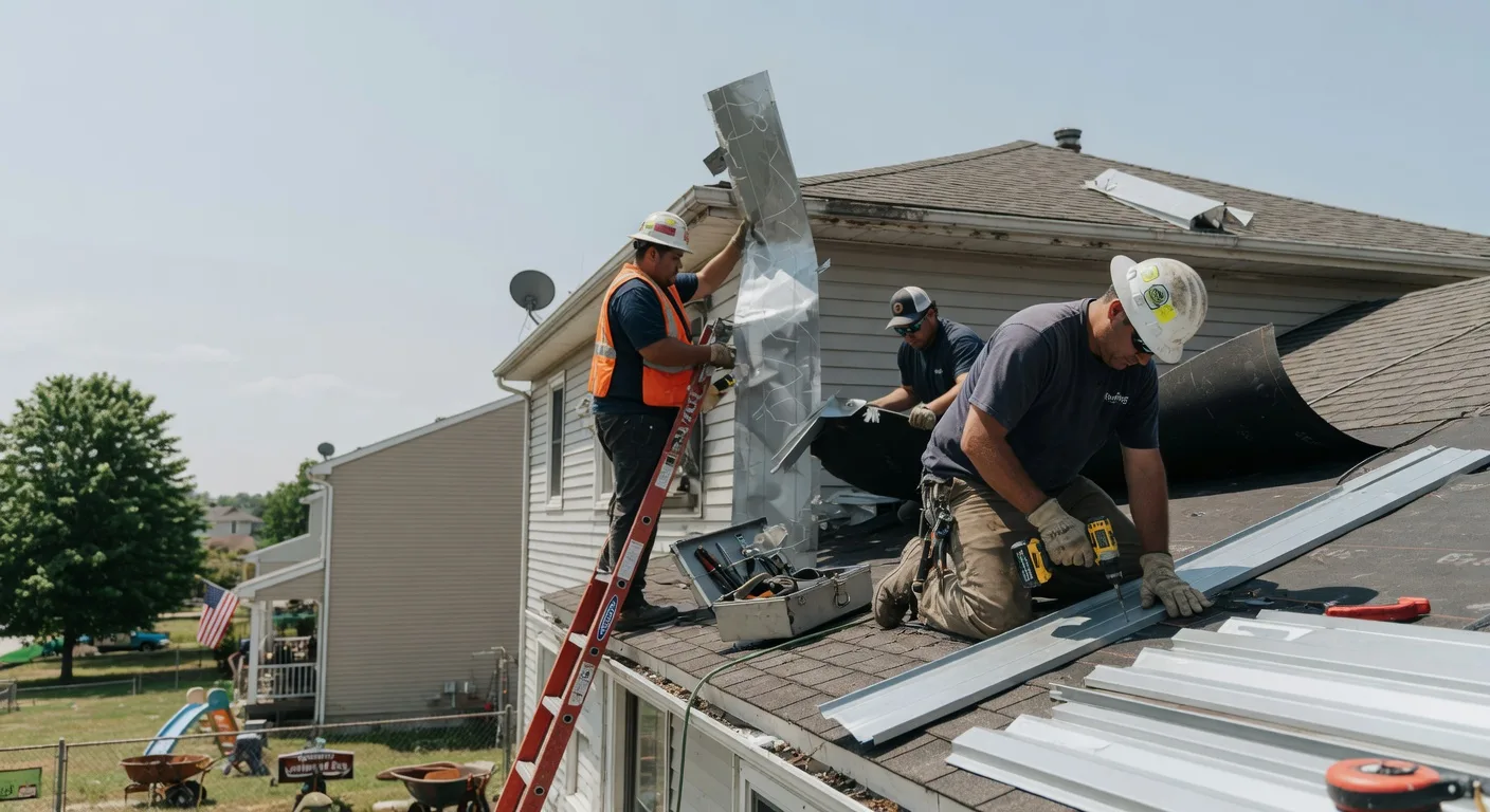 Storm Damage Metal Roof Repair in Norris City, IL